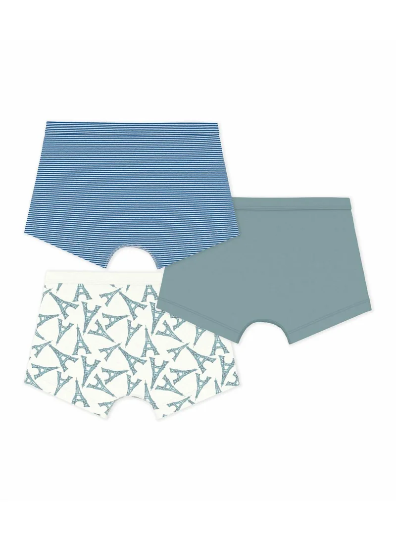 بيتي باتو Pack of children's Eiffel Tower cotton boxers with covered waistbands